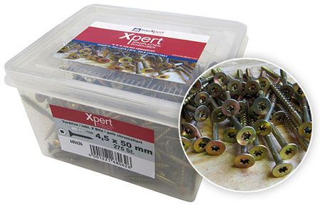 bauXpert Schrauben Gelb Chromatiert Da ist mehr für Sie drin, in jedem Schraubeneimer befinden sich zwei Bits