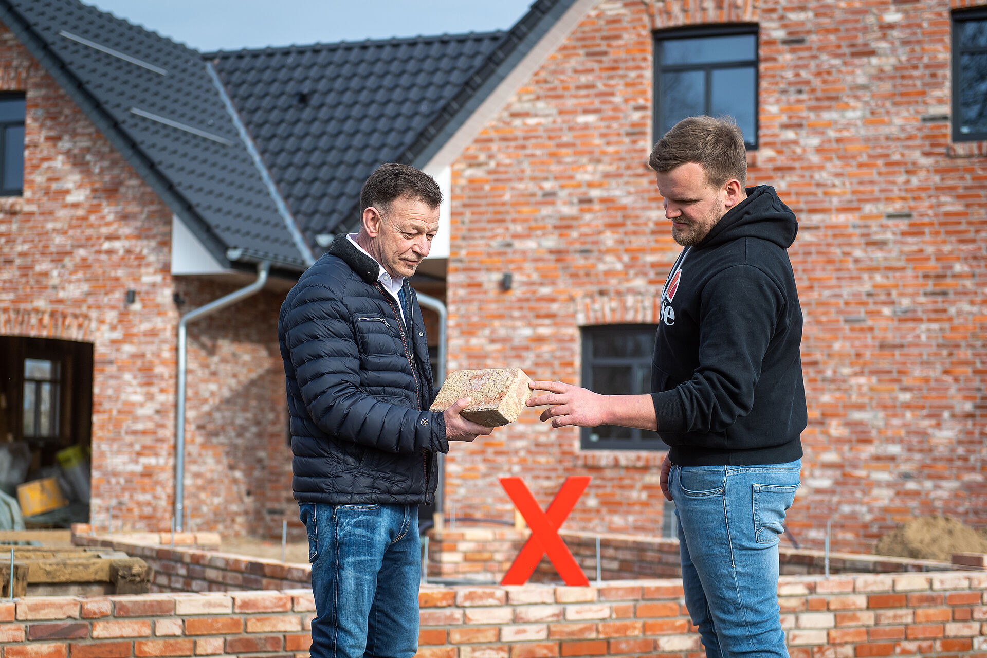 Hausbau mit altpreußischen Backsteinen aus dem Rückbau