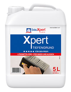 Xpert Tiefengrund: Perfekt für die Untergrundvorbehandlung, bei stark saugenden und kreidenden Untergründen, lösemittelfrei